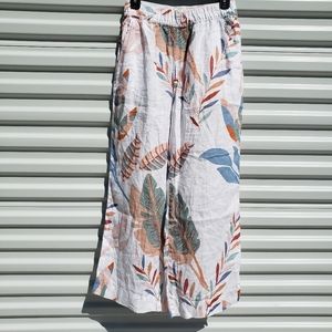 Cynthia Rowley 100% linen wide leg lounge pants